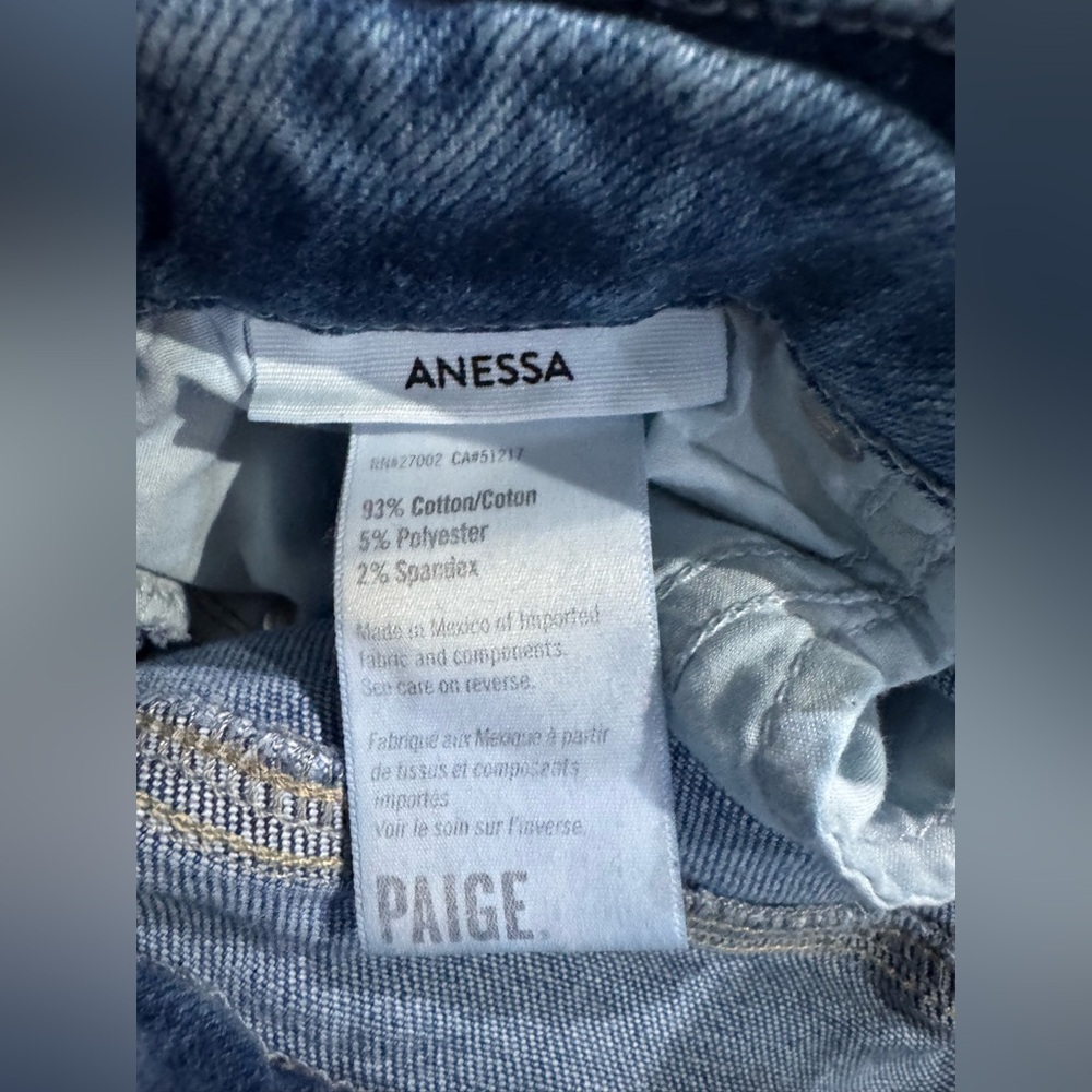 Paige Anessa Wide Leg Jean in Flamenco Distressed 30 - Picture 10 of 12